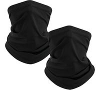 Ninoclar 2 pack Face Covering Bandana, Black, 17.7 inches x 9.5 inches (45cm x 24cm)