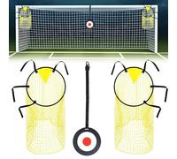Ninoclar 3PCS football Training Equipment Includes 2 Top Bins Football Targets and 1 Target，Easy to Attach and Detach Soccer Goal Net for Goal Training and Accuracy Practice