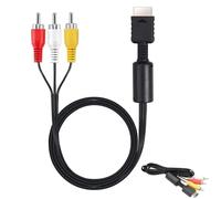 Ninoclar 6Ft AV Cable for PS1 PS2 PS3, AV to RCA Cable Composite lead Audio HD Video TV Cord Compatible with PS 1/2/3（1.8M/6Ft ）