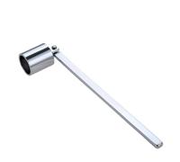 Ninoclar Candle Snuffer,Stainless Steel Candle Extinguisher Wick Snuffer Accessory with Long Handle,Candle Snuff Snuffers for Most Candles, Black (SILVERY)