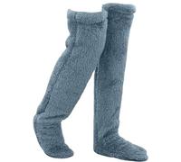 Ninoclar Snuggs Cozy Socks Thigh High, Snuggs Cozy Socks Knee High, Snuggle Paws Thigh High Socks, Fluffie, Soft and Cute Longsocks, For the Winter (Blue)