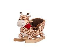 NINODOVAE Kids Rocking Horse Giraffe Stuffed Animal Wooden Rocker for Children 12 Months Boys and Girls/Nursery Christmas, Birthday Gift