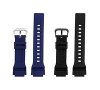 NINOMA 18mm 20mm Black Green Orange Blue Red Silicone Watch Strap Compatible With Casio MCW-200H/AE1500WH Sports Rubber Watch Strap Men's Accessory(Orange-Silver,20mm-MCW-200H)
