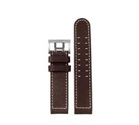 NINOMA 20 22 Compatible With Hamilton Khaki Aviation Watch H77616533 H70615733 Watch Strap Genuine Leather Jazz Field Men WatchBand Style(A Dark brown silver,22mm)