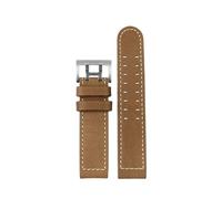 NINOMA 20 22 Compatible With Hamilton Khaki Aviation Watch H77616533 H70615733 Watch Strap Genuine Leather Jazz Field Men WatchBand Style(A khaki silver,20mm)