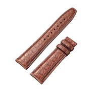 NINOMA 21mm 22mm Crocodile Leather Strap Compatible With IWC Portugues Pilot Men's Bracelet Replacement Wrist Strap Brown Black Bracelet(B Dark brown,21mm)