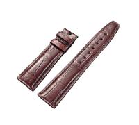 NINOMA 21mm 22mm Crocodile Leather Strap Compatible With IWC Portugues Pilot Men's Bracelet Replacement Wrist Strap Brown Black Bracelet(A Brown,21mm)