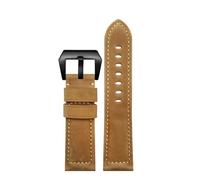 NINOMA 24mm Retro Genuine Leather Strap Compatible With Casio PROTREK Series PRW-6600 PRG-600Y PRG-650 PRG-600 Outdoor Sports Watch Accessories(Khaki BK)