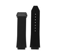 NINOMA 26x19mm 24x17mm 20x13mm Silicone Strap Compatible With Yubo Watch BIG BANG Classic Fusion Men Women Rubber Watchband Fold Buckle Band(Black Green,26.19mm)