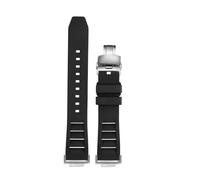 NINOMA Compatible With Casio GW-M5610 DW5600 DW5610 GA2100 Fluoro Rubber Watch Strap Stainless Steel Adapter Silicone Watchband Accessories(Black silver Foldin,For 5610)