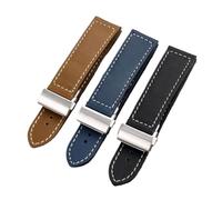 NINOMA Compatible With Longines Fast Equestrian Comcast Master Series Replacement Bands Bracelet For Men Women Cowhide Watch Chain Folding Buckle(Brown sk,22mm)