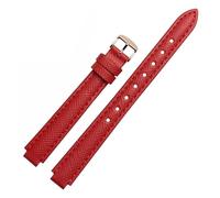 NINOMA Cowhide Strap Substitute Compatible With Casio Watch For Women SHEEN Series SHE-3034GL/SHE-4029PG Watch Strap Convex Watch Accessories(Red rk,12-8mm)