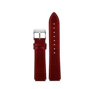 NINOMA Retro Genuine Leather Watchband Compatible With Casio A158W A168 / F91w / AE-1200WHD/A158/A159/A169/AE1200 Vintage Watch Bracelet Strap(Red sk)