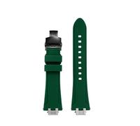 NINOMA Special Silicone Watch Strap Compatible With Maurice Lacroix AIKON AI6008/6007/6038/6058/1018/1008 Watch Band Men's Bracelet Waterproof Soft(Green-Black B,For AI6006)
