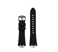 NINOMA Special Silicone Watch Strap Compatible With Maurice Lacroix AIKON AI6008/6007/6038/6058/1018/1008 Watch Band Men's Bracelet Waterproof Soft(1Black-Black A,For AI6008)