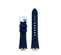 NINOMA Special Silicone Watch Strap Compatible With Maurice Lacroix AIKON AI6008/6007/6038/6058/1018/1008 Watch Band Men's Bracelet Waterproof Soft(1Blue-Silver A,For AI1018)