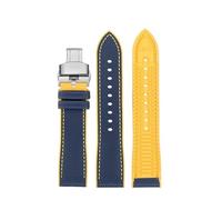 NINOMA Universal Waterproof Silicone Watch Strap Compatible With CItizen Blue Angel AT8020 JY8078 Rubber Watch Band 22mm 23mm Bracelet For Men(7808-silver,22mm)