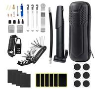 Ninonly Bicycle Repair Kit 38 Pieces: 16-in-1 Multitool, Pump, Emergency Kit for Mountain & Road Bikes