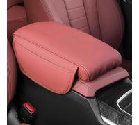 NINQ Car Armrest Box Cover Mat for Acura CDX 2016-2021, Leather Middle Console Cover Stylish Car Decoration Accessories,B-Red