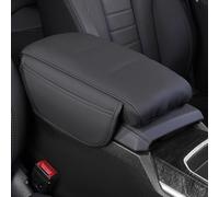 NINQ Car Armrest Box Cover Mat for Alfa Romeo 4C 2013-2016, Leather Middle Console Cover Stylish Car Decoration Accessories,A-Black
