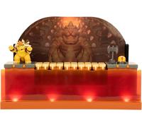 Nintendo Super Mario Deluxe Bowser Battle Playset with Lights and Sounds, 2.5" / 6 cm Bowser Action Figure Included for Super Mario Fans Aged 3+