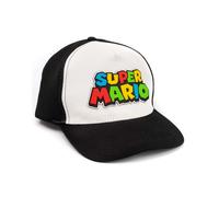 Super Mario Cap for Boys & Girls | Kids White Black One Size Gamer Snapback | Baseball Hat Childrens Game Gift Merchandise One Size