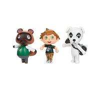Nintendo Animal Crossing Action Figure Pack- Includes Tom Nook, K. K. and Villager Approximately 2.5”/ 6cm Tall, 3 Articulated Figurines Ideal For Ages 3+
