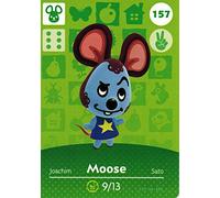 Nintendo Animal Crossing Happy Home Designer Amiibo Card Moose 157/200 USA Version