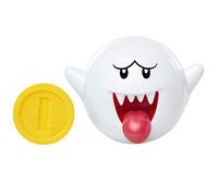 Nintendo Boo Figure, 4" / 10cm Posable Articulated Action Figure with Coin Accessory, Perfect for Kids and Collectors