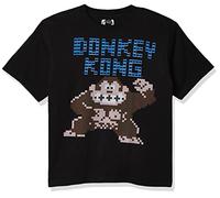 Nintendo Boys' Donkey Kong Press Start Graphic T-Shirt, Black, L