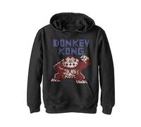 Nintendo Boys' Hooded Pullover Fleece - - S Black