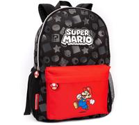 Super Mario Backpack For Boys & Girls | Kids Toad Mushroom Black School Nintendo Rucksack| Gamer Bag With Adjustable Straps One Size