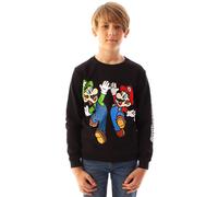 Nintendo Boy's Kids Sweatshirt (Black) in Black | Size: 7-8 Years Nintendo Black 7-8 Years