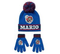 Nintendo Boys Multicoloured Super Mario Beanie and Gloves Set (One Size)