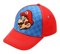 Nintendo Boys Super Mario Bros. Cotton Baseball Cap (Size 4-7), red/blue, 4-7 Years