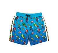 Super Mario Swim Shorts for Boys | Kids Mario Luigi Swimming Trunks Pants | Drawstring Waistband Blue Gamer Merchandise Gifts 9-10 Years