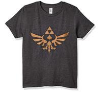 Nintendo Boys' Triumphant Triforce T-Shirt, Charcoal Heather, L