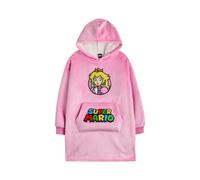 Nintendo Girls Princess Peach Super Mario Blanket Hoodie Pink (9-13 Years)