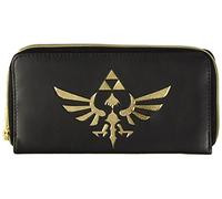 Nintendo Legend Of Zelda All-Around Zip Purse Wallet With Link Logo Gold/Bl