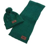 Nintendo Legend Of Zelda Unisex Legend of Zelda Royal Crest Braid Bobble Beanie & Ribbed Scarf Gift Hat, Scarf & Glove Set, Green (Green), One Size