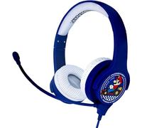 Nintendo Mario Kart Adjustable Kids Volume Limited Wired Headphones for Ages 3-7