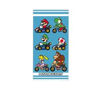 Carbotex Super Mario Luigi Toad Yoshi Peach Donkey Kong - Beach Bath Towel - 100% Cotton - Size 70 x 140 cm, Medium