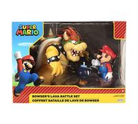 Nintendo Mario Vs. Bowser Lava Battle 7 / 18 Cm Playset, Officially Licensed By Jakks Pacific, Articulated And Bom-Omb Action