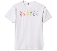 Nintendo Men's Animal Crossing Rainbow Lineup T-Shirt, White, Medium
