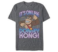 Nintendo Men's Donkey Kong It's on Taunt T-Shirt, Char HTR, L