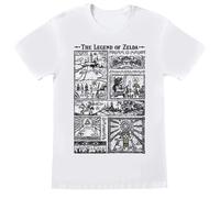 Nintendo Men's Drawings Legend Of Zelda T-Shirt in White | Size: XL Nintendo White XL