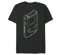 Nintendo Men's Game Boy Blue Outline T-Shirt, Black, Large