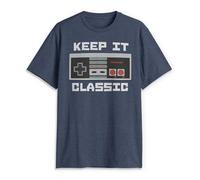 Nintendo Men's Keep It Classic T-Shirt, Premium Navy Heather, 3XL