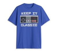 Nintendo Men's Keep It Classic T-Shirt, Royal, Large
