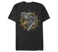 Nintendo Men's Legend of Zelda Link Tonal Triforce Collage T-Shirt, Black, Medium